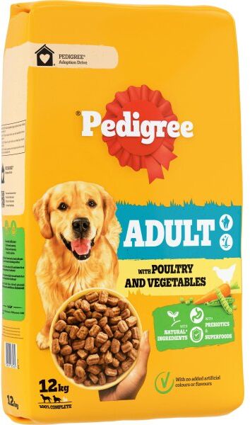 Pedigree Adult Tørfoder, Kylling, 12kg