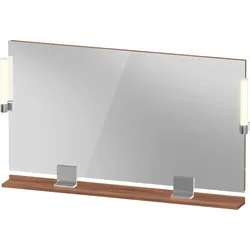 Duravit Sivida Spiegel, chrom, 1250x36x650mm, Aufsatzleuchte, Sensorschalter, Netzanschluss, SV7424010790000, Farbe: Nussbaum matt