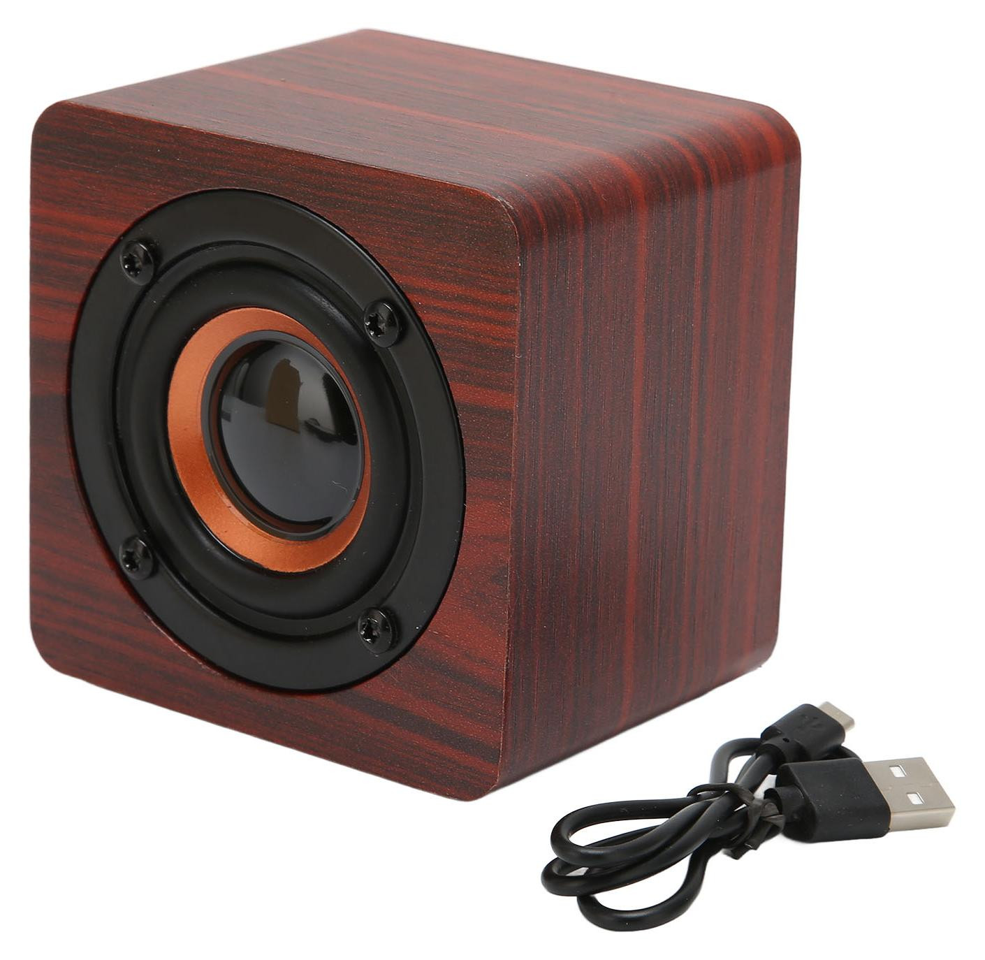 Gistuch Retro Bluetooth-luidspreker met Redwood-houtstructuur