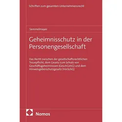Geheimnisschutz in der Personengesellschaft, Fachbücher von Lukas Semmelmayer