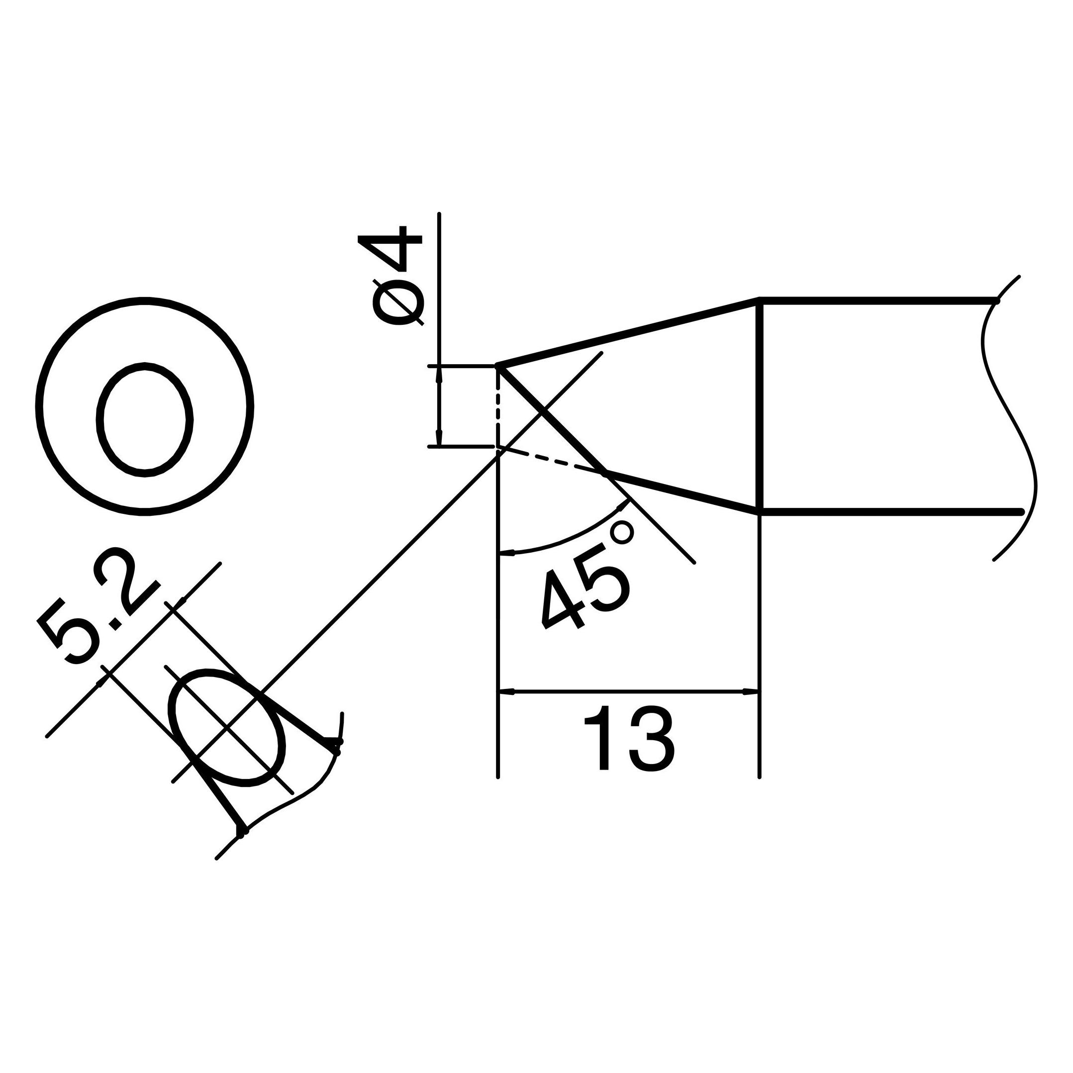Hakko COMPOSIT Lötspitze Format 4BC (Lötspitze) (T33-BC4)
