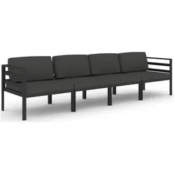 vidaXL, Gartenlounge, Qulunano (2x Eckteil + 2x Mittelteil)