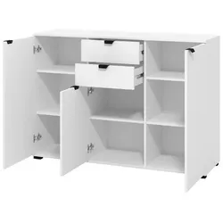 Dmora Mainarda - Kommode, 135x40x95h cm Weiß, 2 Schubladen