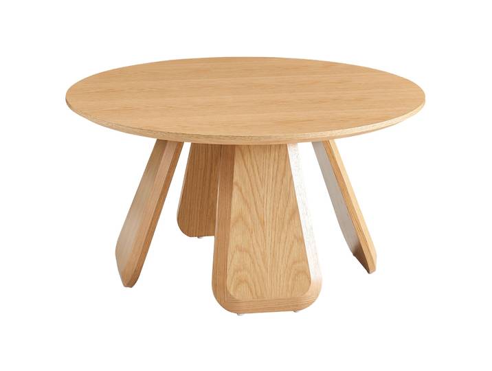 Runder Couchtisch Affitly 80 cm, natürliche Eiche Furnier
