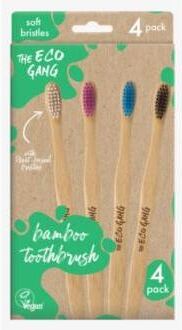 The Eco Gang Assorted Soft Adult Toothbrush Pack 4 Units