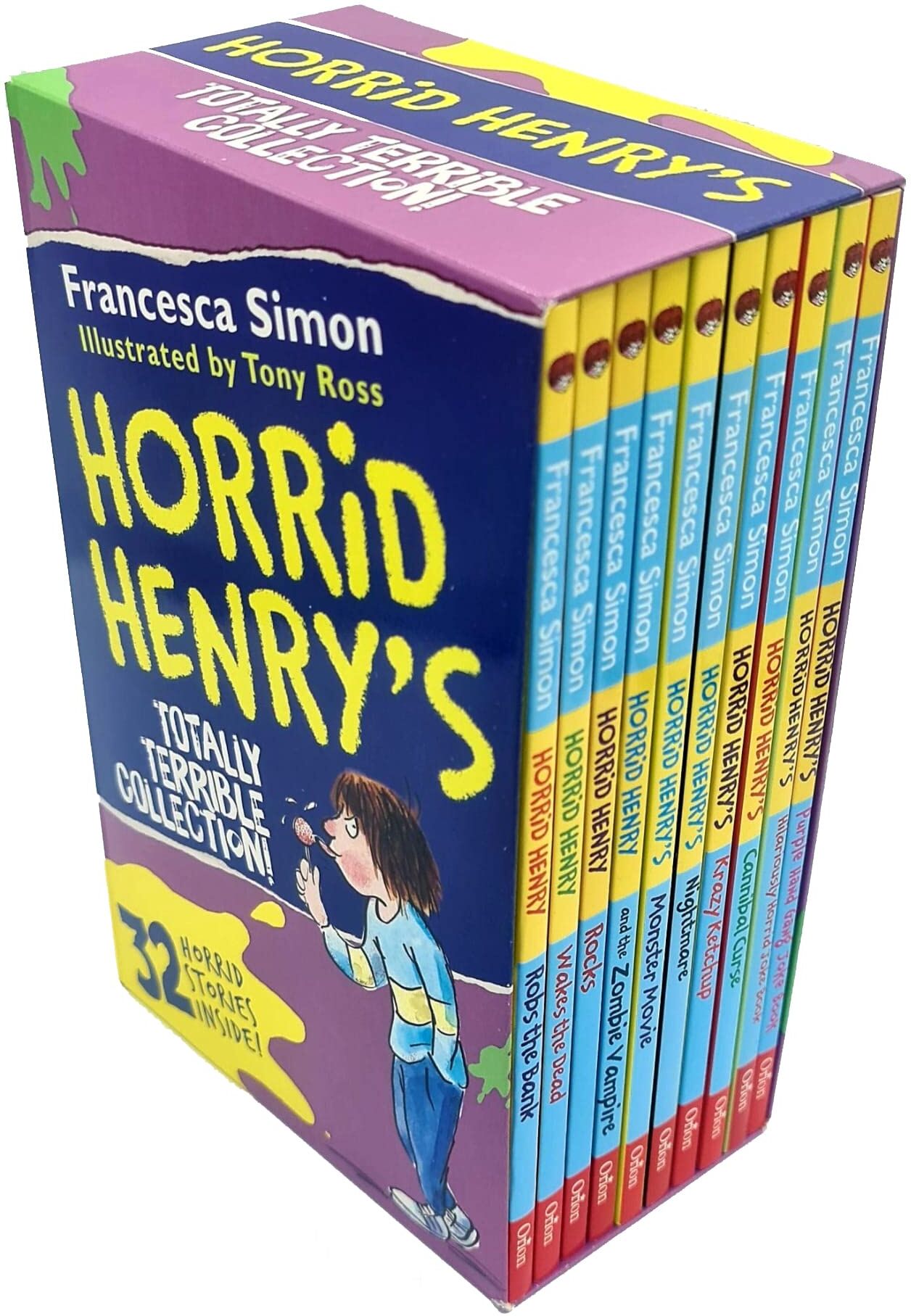 Hachette Children's Group Horrid Henry's Totally Terrible Collection 10 Books Box Set by Francesca Simon - Paperback - Ages 7-11 - Hilarious Stories & Joke Books Gift Set