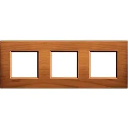 Legrand LNA4802M3LCA Abdeckrahmen LIVINGLIGHT: 3-fach, 2 + 2 + 2 Module, Farbe: Kirsche