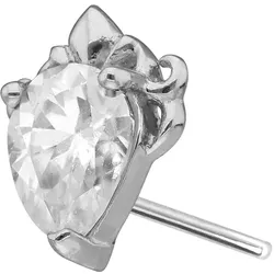 14 Karat Gold Aufsatz mit Titan Push Pin MOISSANIT-TROPFEN