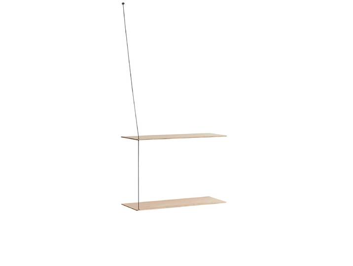Woud - Stedge Wandregal 60 cm, Eiche klar lackiert (weiss pigmentiert)