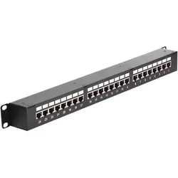 DeLock Patch-Panel mit Kopplern RJ-45 x24 Schwarz