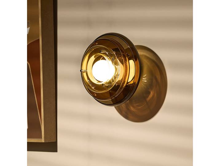 Sunset Wandleuchte, bernstein - MARKET SET - Wohnzimmer - Design - Glas - Einflammig