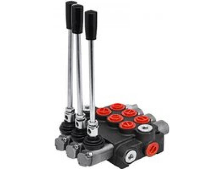VEVOR 3 Bank Hydraulikventil Handhebelventil, 11GPM Hydraulic Directional Control Valve Adjustable,6,62 kg Hydraulische Ventil, Handhebelventil Hydraulik-Steuergerät, für Landwirtschaft Baumaschinen