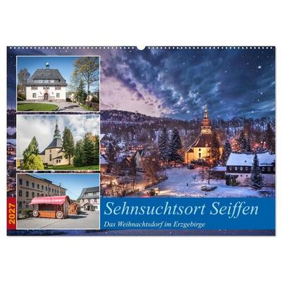 Sehnsuchtsort Seiffen (Wandkalender 2027 DIN A2 quer), CALVENDO Monatskalender