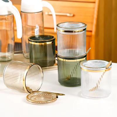 Inspired Finds Premium Kitchen Seasoning Jar With Spoon Household Spice Storage Bottle green