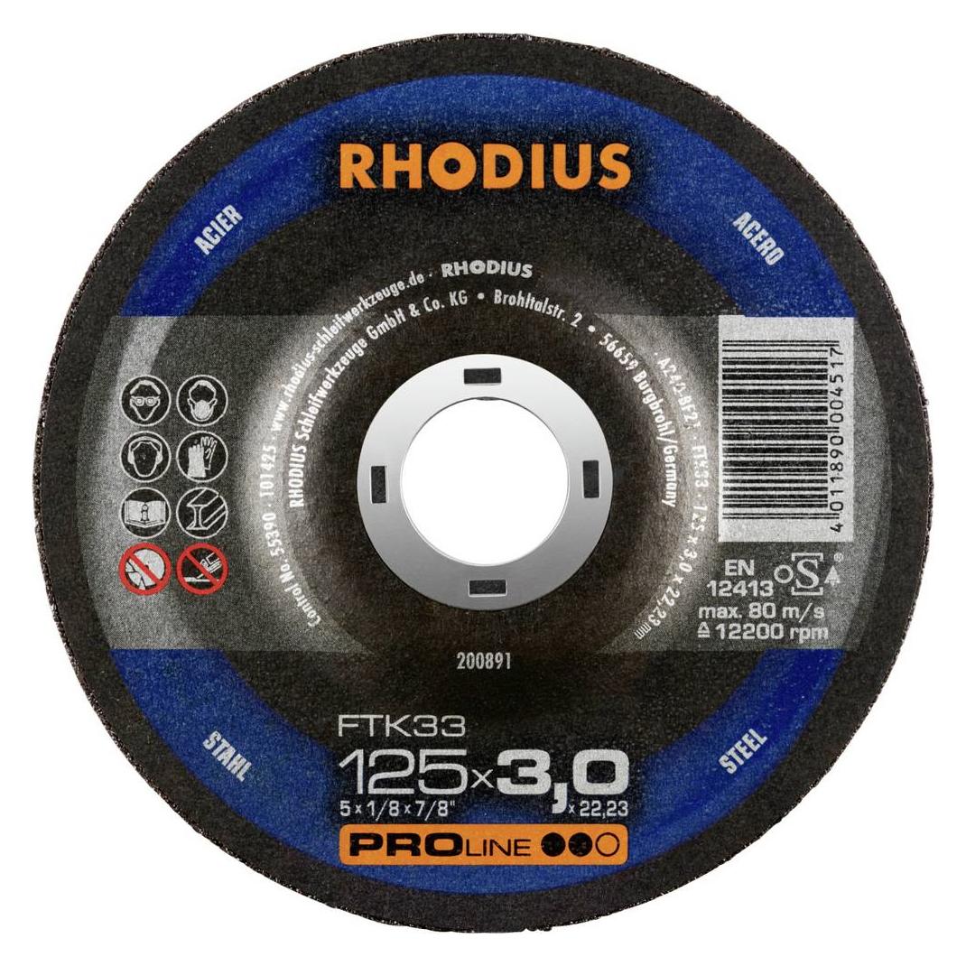 Rhodius Trennscheiben FTK 33 200891 125x3,0x22,23 Stah (200891)