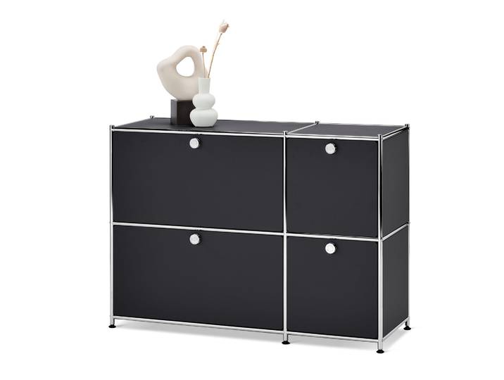 Tchibo - Sideboard »Cn3« mit 4 Klappen - 115,5x40x82,5cm - schwarz -