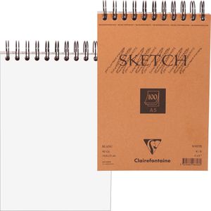 Clairefontaine 96606C Skizzenblock A5 Spirale 90g
