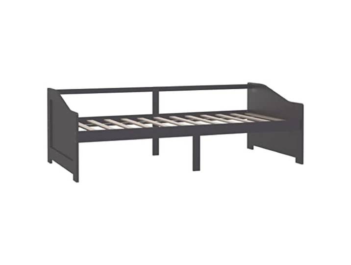 vidaXL Kiefernholz Massiv Tagesbett 3-Sitzer Sofa Bett Gästebett Schlafsofa Bettsofa Sofabett Holzbett Massivholzbett Bettgestell Dunkelgrau 90x200cm