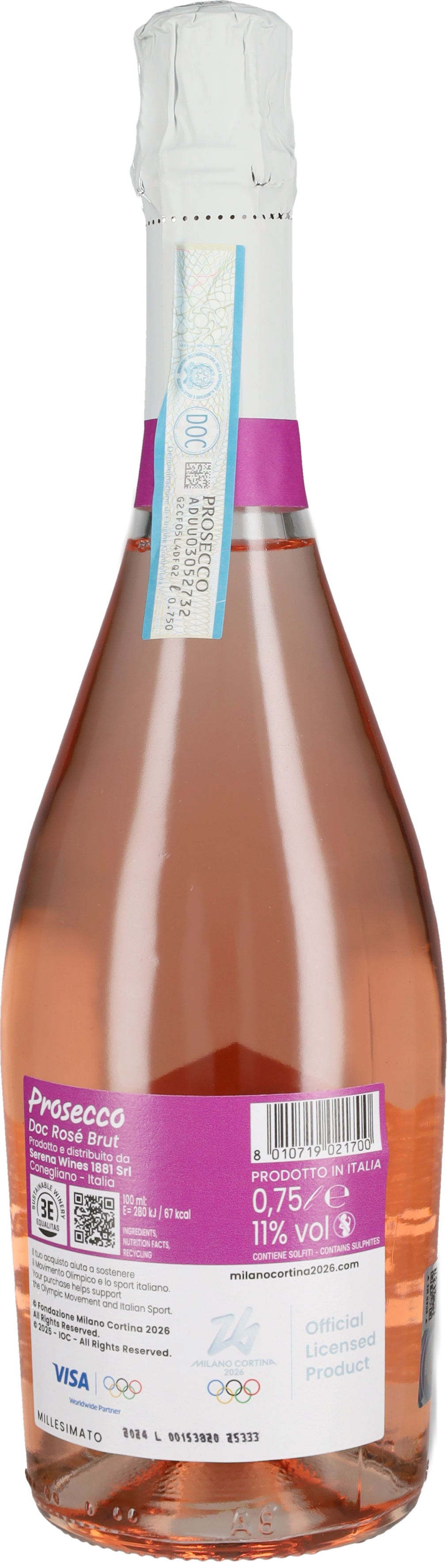 Serena Wines 1881 Prosecco Rosè Brut Olimpiadi Milano Cortina 26