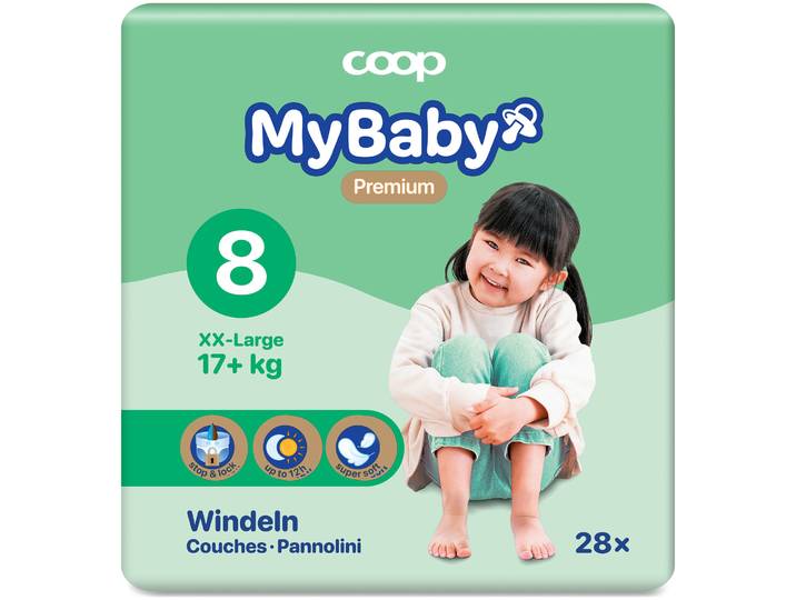 MyBaby My Baby Windeln XXL Grösse 8 17+ kg 28 Stück