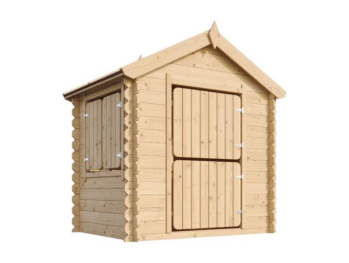 KINDERSPIELHAUS aus Holz 1,1m2 - MIT BÖDEN – B112xL146xH145 cm - M516