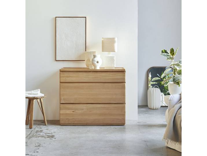 Kommode aus massivem Teakholz Nino - Natur - Teak