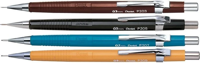 Pentel Druckbleistift P205, grün, Minenst"rke: 0,5 mm