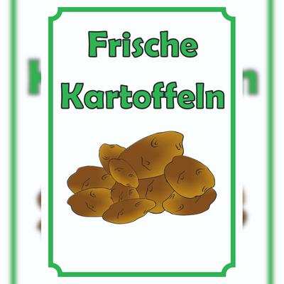 HB-Druck Verkaufsschild Schild Kartoffeln Hochkant A5 (148x210mm)