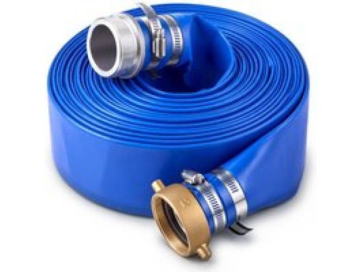 VEVOR Rückspülschlauch 2 Zoll NPT 15,24 m PVC Flachschlauch für Poolpumpen, Sandfilterpumpen, Tauchpumpen und Abwasserpumpen, mit 90 psi und Pin-Lug-Kupplungen für Wasserableitung und Bewässerung