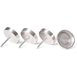 4X Kerzenpick Alu Flach 10 cm Kerzenhalter für Adventskranz Kerzenpin Weihnachtskranz