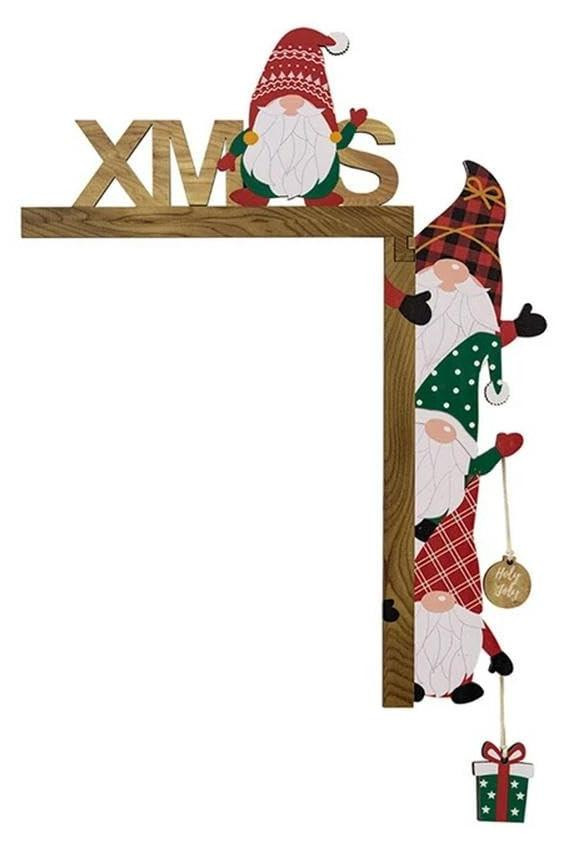 Houten Deurframe Ornament - Kerst Decoratie voor aan de muur