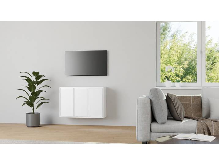 Badezimmer-Hängeschrank nach Maß MDF Lackiert Signal­weiß RAL&nbsp;9003