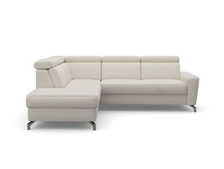 Ecksofa SIT & MORE Scarlett L-Form , beige (natur), B:258cm T:226cm, Sofas, Ecksofa, inklusive Kopfteilverstellung, optional Schlaffunktion & Bettkasten