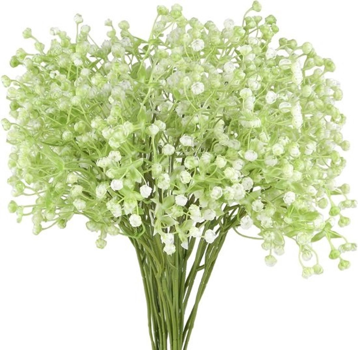 16 stuks Kunstbloemen Gipskruid Wit 35 cm - Realistische decoratie voor bruiloften