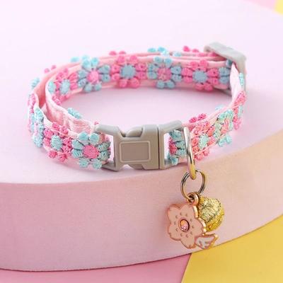 Uplifted Finds Pet Collar With Bell Cartoon Footprint Adjustable For Puppies Kittens 2 Pcs b