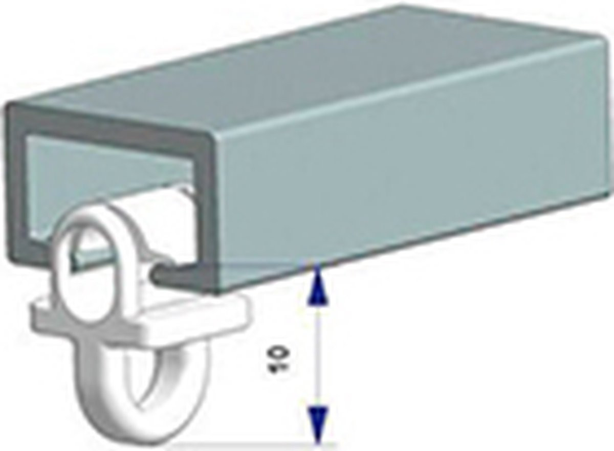 Set van 25 grijze plastic baanrailglijders G-2 voor tracks