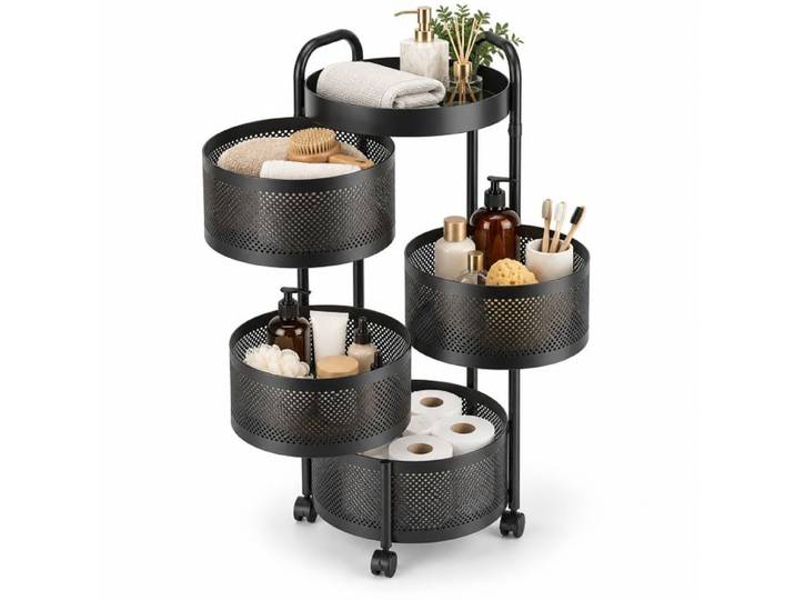 Relaxdays Desserte ronde 5 niveaux