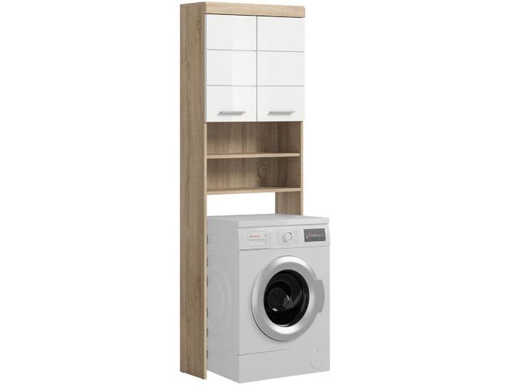 Waschmaschinenschrank Lambada ca. 63x191cm Sonoma Eiche/Weiß
