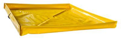 Auffangwanne für Kleingebinde Quick, Volumen 265 l, faltbar, B 1500 x T 1500 x H 120 mm, PVC, gelb