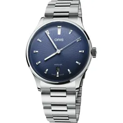 Oris Artelier Date 01 733 7810 4055-07 8 20 - blau,silber - 38mm
