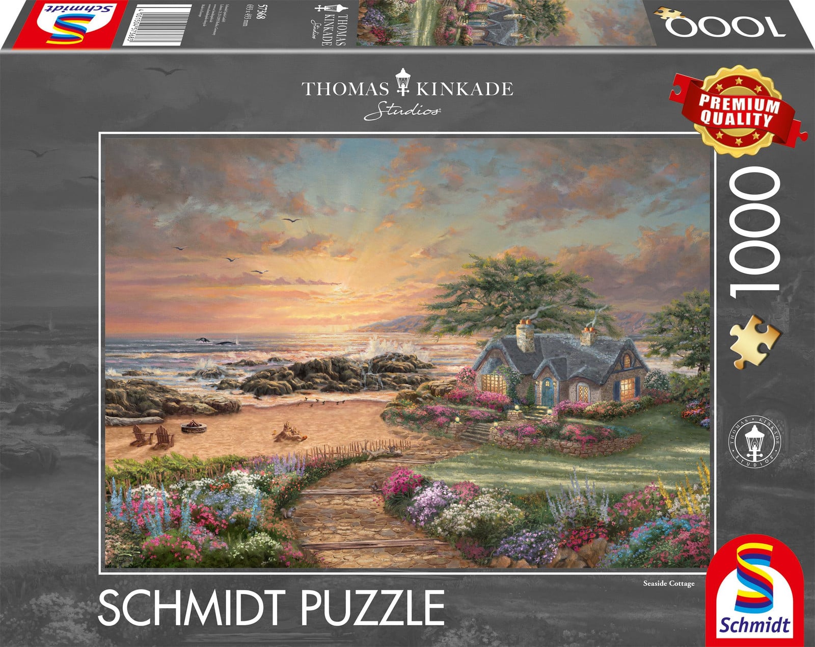 Schmidt Spiele Thomas Kinkade Studios Strandhuisje Puzzel 1000 stukjes Landschap