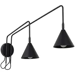 Sollux SL.2507 Wandleuchte NOX 2 schwarz mit einem Schalter