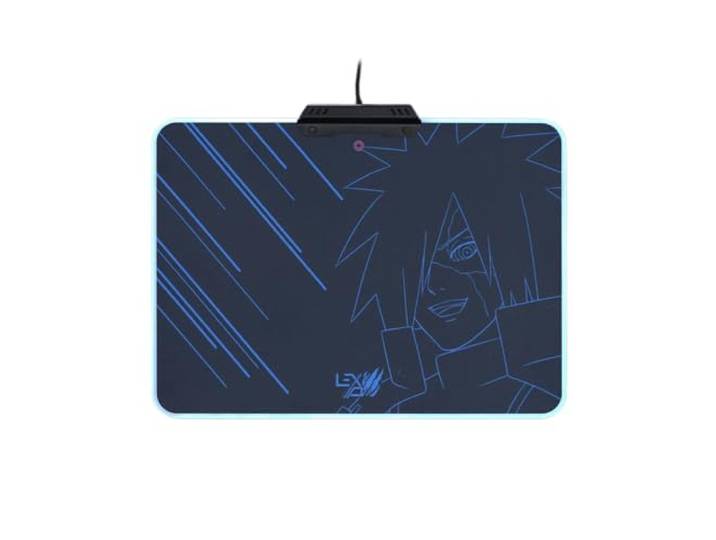 Lexip x Tsume - Naruto Shippuden muismat - LED-achtergrondverlichting - Hard met metalen frame - wrijvingsarm gestructureerd micro-oppervlak - antislip basis (Madara)
