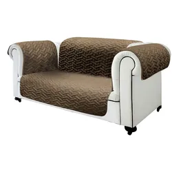 Starlyf Sofa Cover Zweisitzer, Sofahusse, Sofaauflage, wasserabweisend, wendbar braun und beige, 190x240 cm, Sofabezug