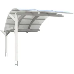 Skan Holz Schwaben Carport-Stellplatzerweiterung Breite 299cm weiss