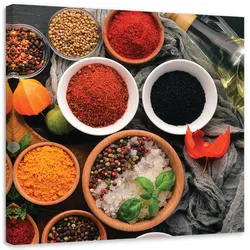 WANDBILD aromatische gewürze für die küche