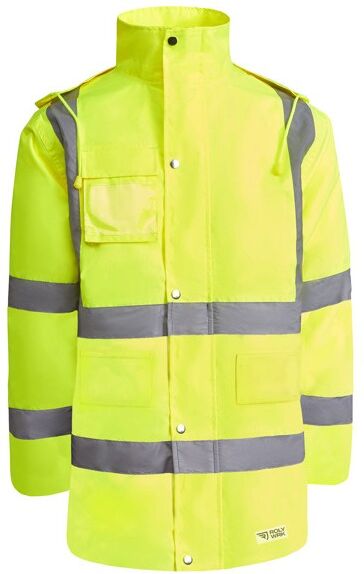 Parka haute visibilité publicitaire rembourrée Merak S Jaune Fluo