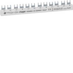 Hager KDS463A Hager KDS463A Phasenschiene 12 Module 63A L1L2L3N-L1L2L3N-L1L2L3N QuickBusbar Phasenschiene 1 St.