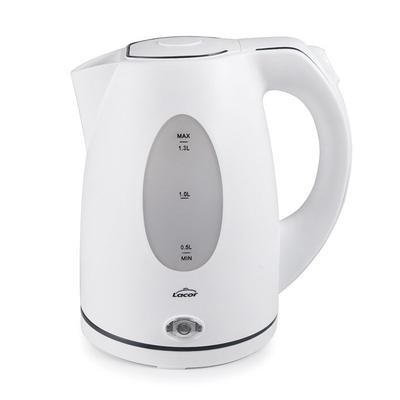 Lacor 69591 Wasserkocher, Weiß. Automatische Abschaltung – LED-Licht. Abnehmbarer und waschbarer Filter. Wasserstandsanzeiger