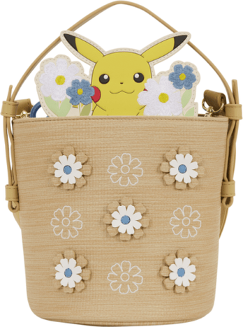 Loungefly Pokemon Floral Pikachu Crossbody Bag - Compact, Official Pokemon x Loungefly Collaboration